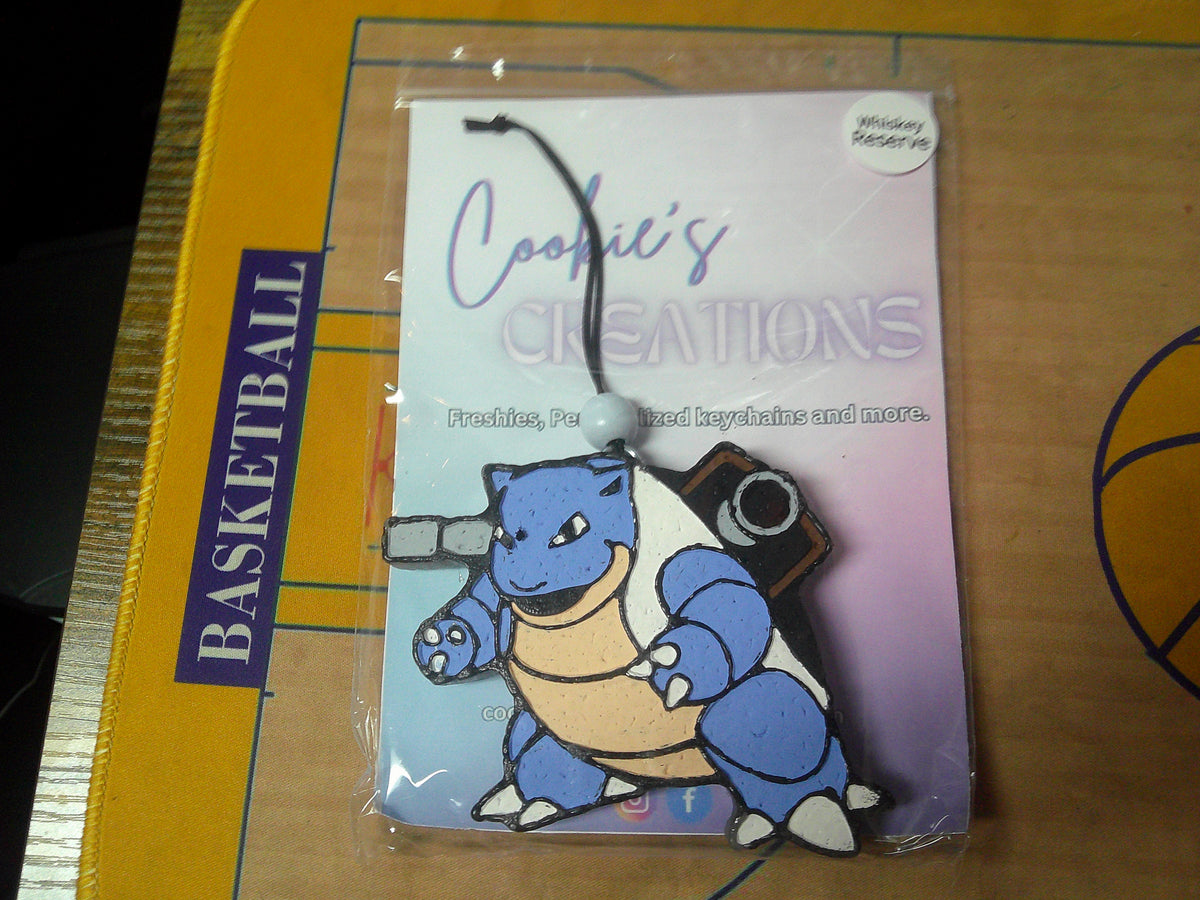 Pokemon Handpainted Car Freshener Blastoise