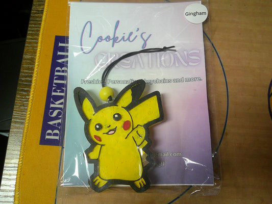 Pokemon Handpainted Car Freshener Pikachu