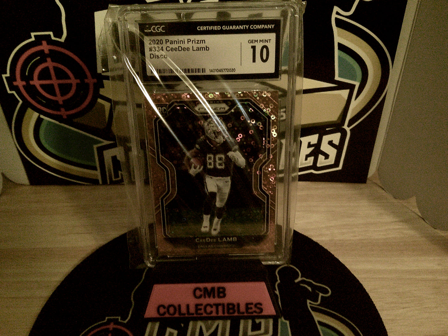 2020 Panini Prizm #334 CeeDee Lamb Disco CGC 10