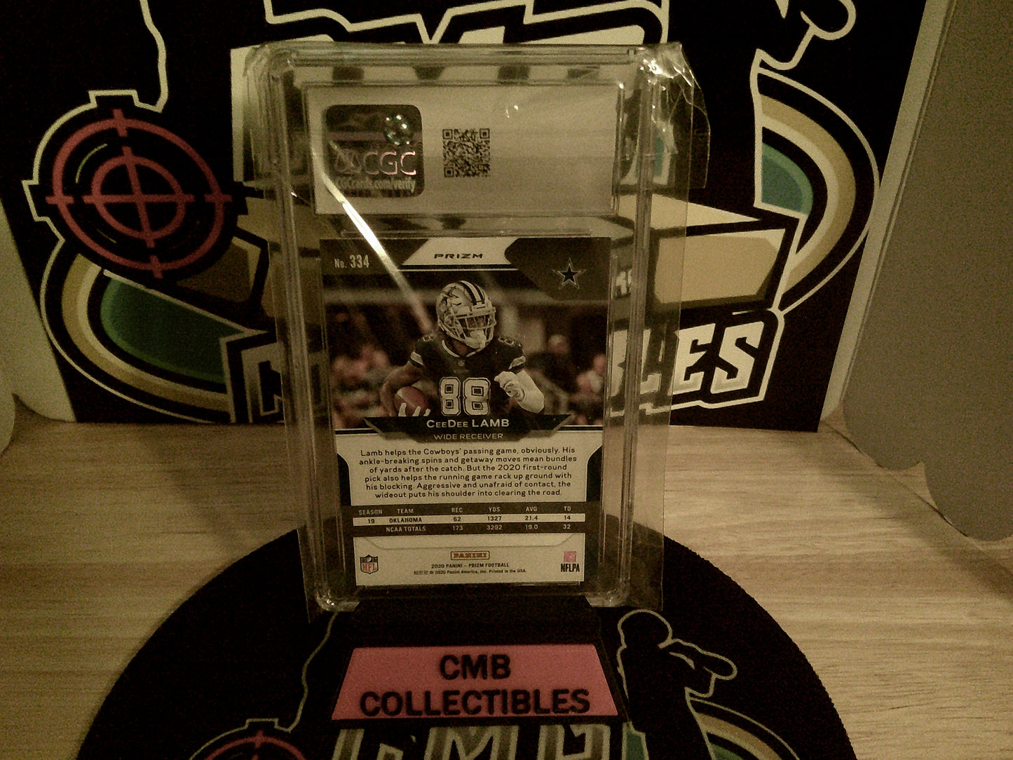 2020 Panini Prizm #334 CeeDee Lamb Disco CGC 10