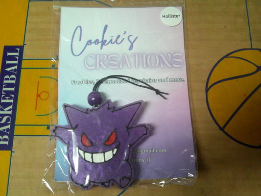 Pokemon Handpainted Car Freshener Gengar