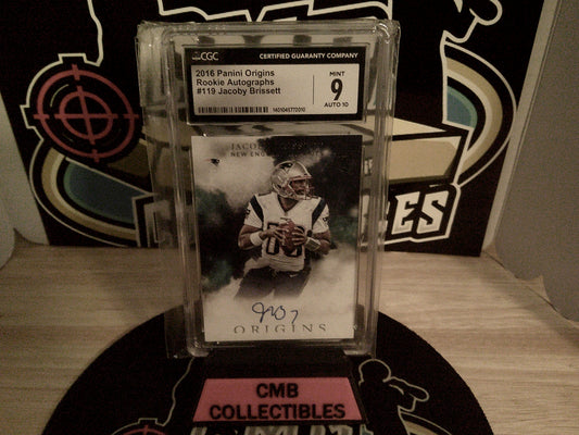 2016 Panini Origins Rookie Autographs #119 Jacoby Brissett CGC 9 Auto 10