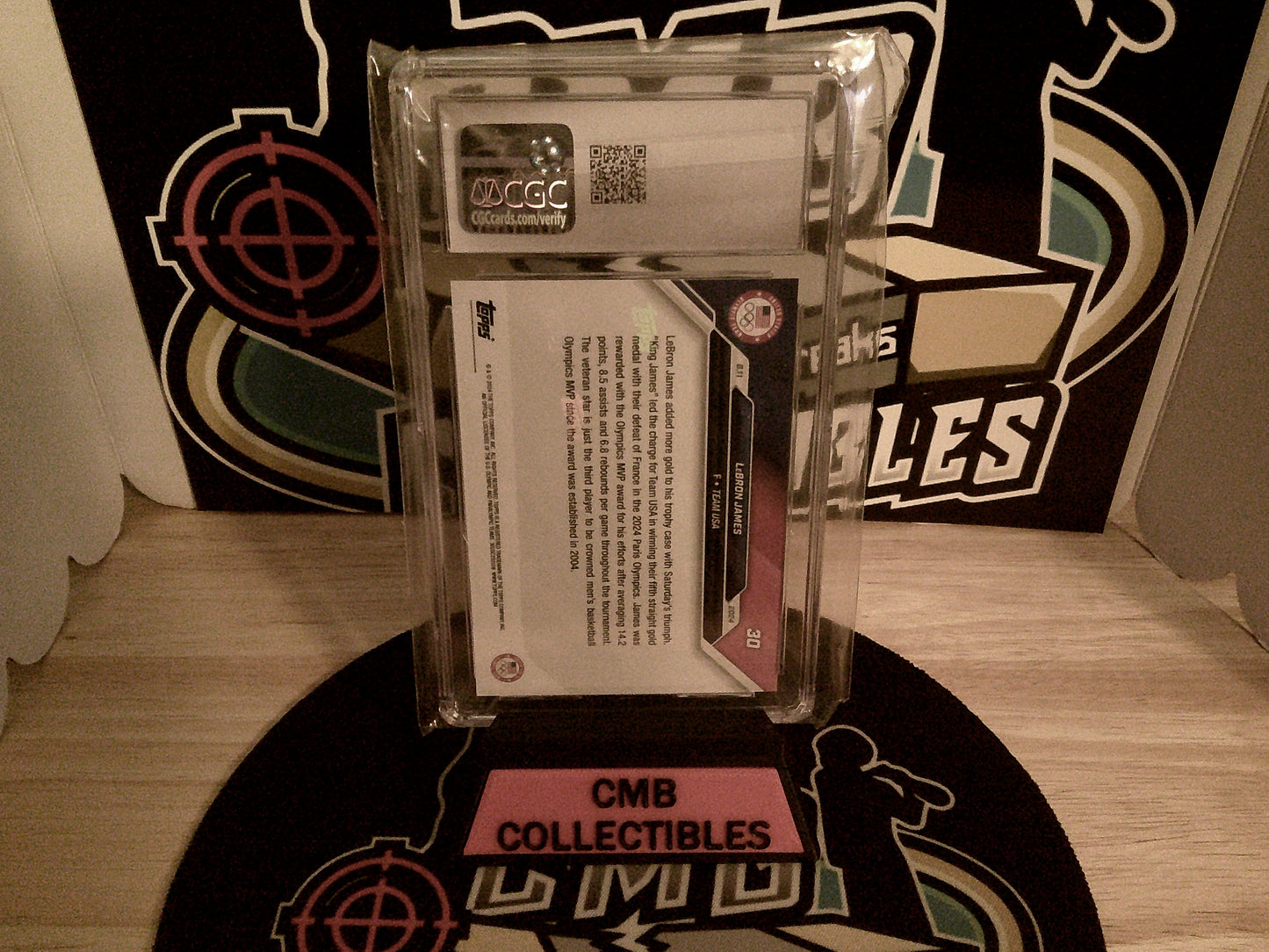 2024 Topps Now Olympic Games #30 LeBron James CGC 10