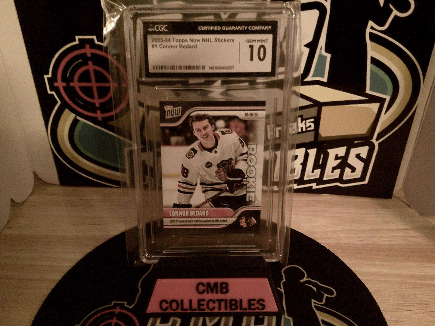2023-24 Topps Now NHL Stickers #1 Connor Bedard CGC 10