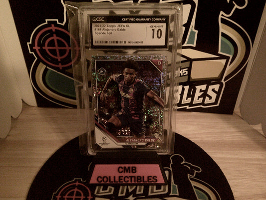 2021-22 Topps UEFA CL #164 Alejandro Balde Sparkle Foil CGC 10