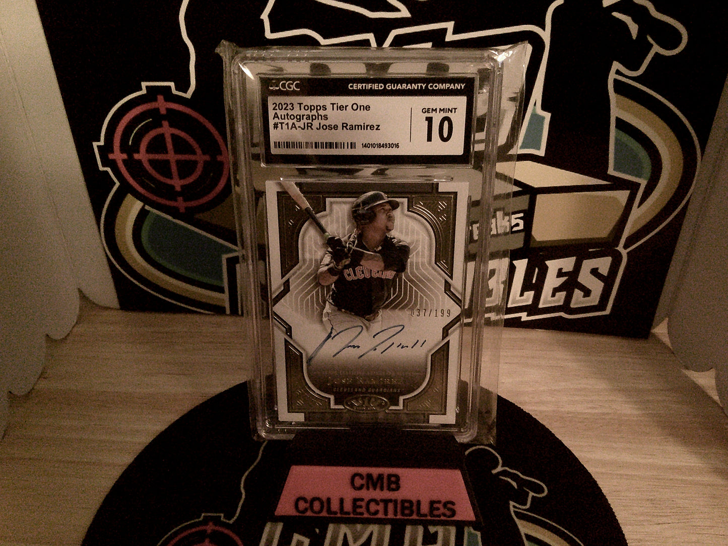 2023 Topps Tier One Autographs 037/199 #T1A-JR Jose Ramirez CGC 10