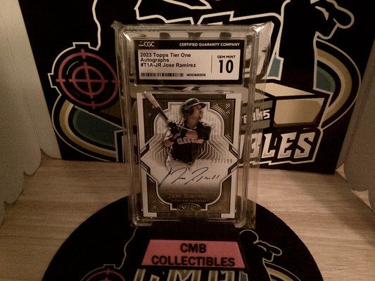 2023 Topps Tier One Autographs 037/199 #T1A-JR Jose Ramirez CGC 10
