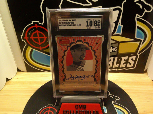 2013 Panini AM. Past. TW Tim Wakefield Pastime Signatures 59/75 SGC 8 Auto 10