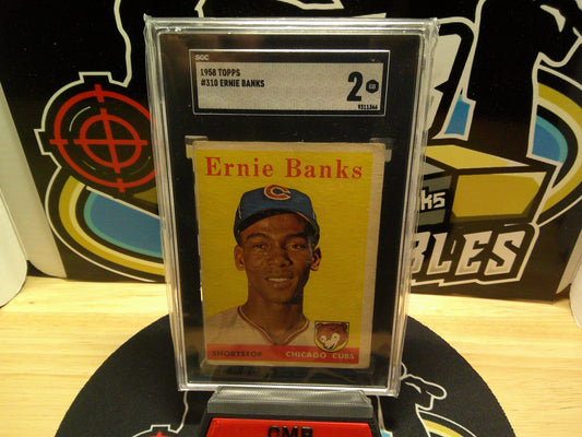 1958 Topps #310 Ernie Banks SGC 2