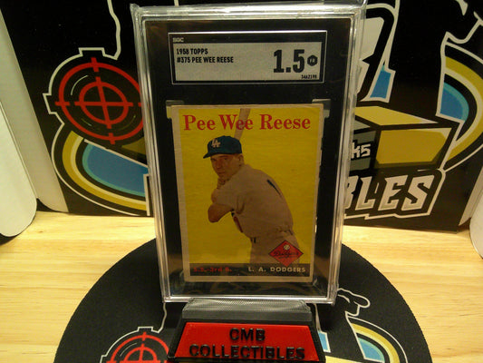 1958 Topps #375 Pee Wee Reese SGC 1.5