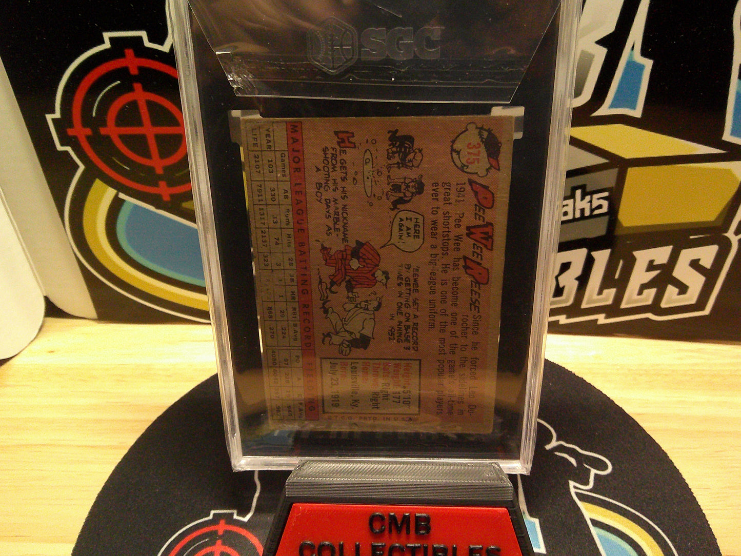 1958 Topps #375 Pee Wee Reese SGC 1.5