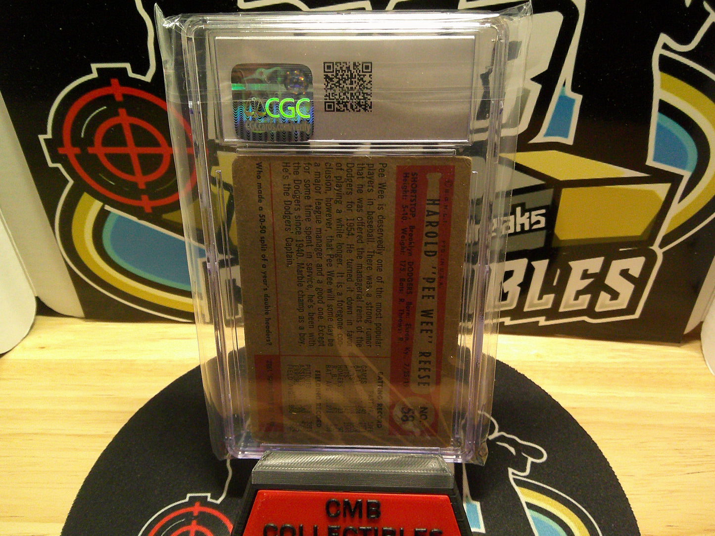 1954 Bowman #58 Pee Wee Reese CGC 2