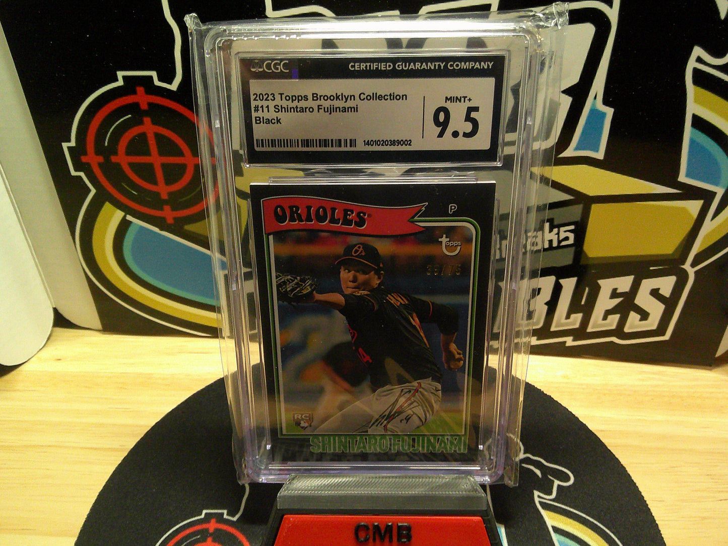 2023 Topps Brooklyn Collection #11 39/75 Shintaro Fujinami Black CGC 9.5