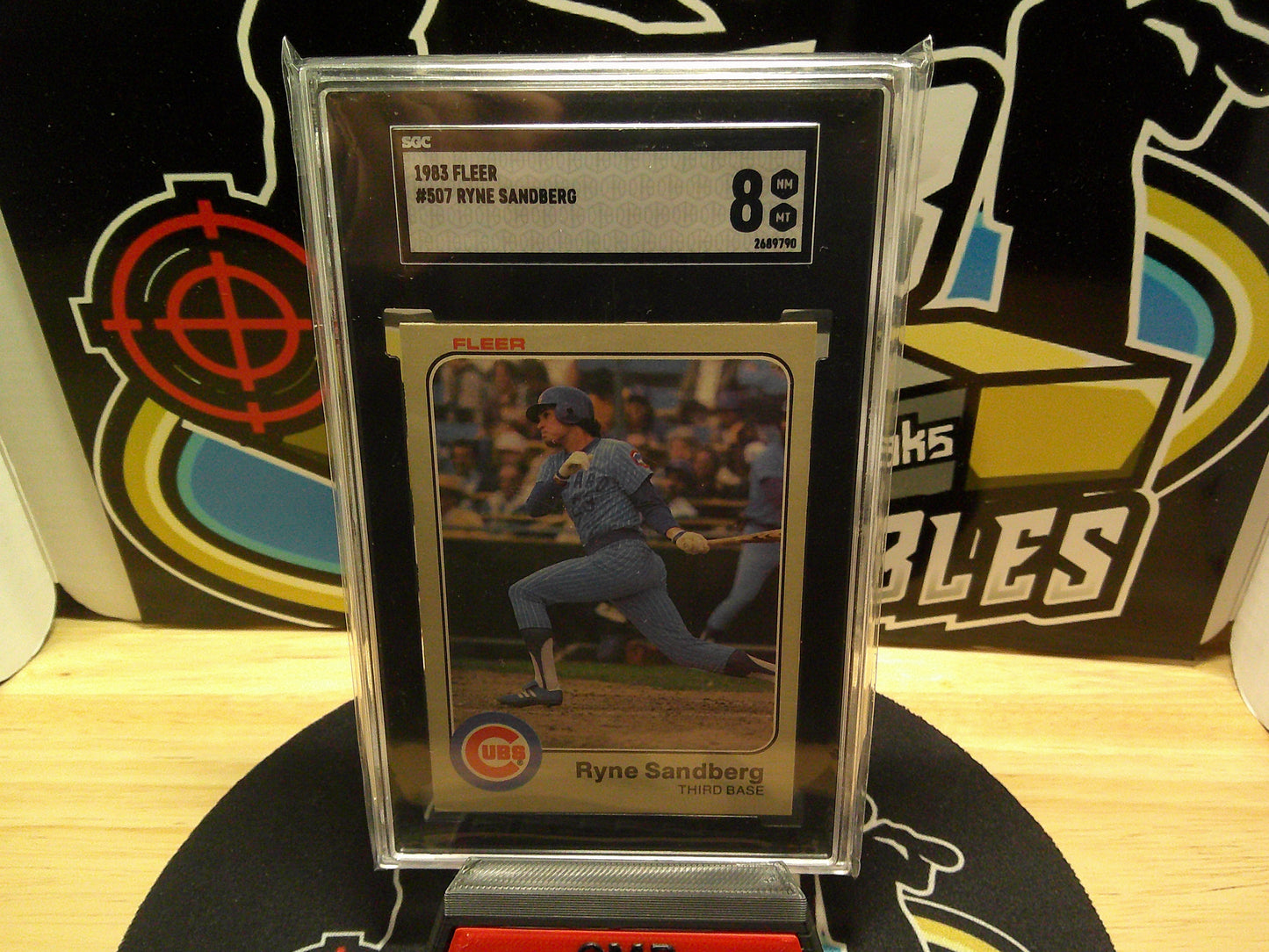 1983 Fleer #507 Ryne Sandberg SGC 8