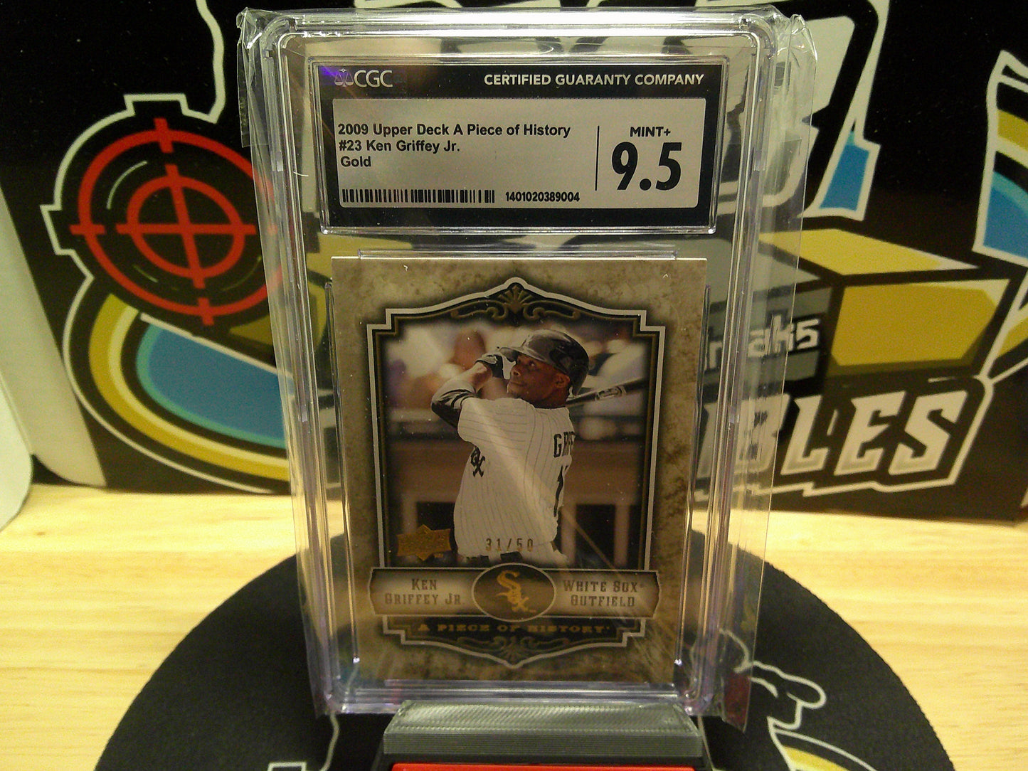 2009 Upper Deck A Piece of History #23 31/50 Ken Griffey Jr. Gold CGC 9.5