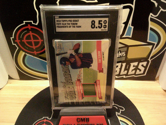 2018 Topps Pro Debut FOTF-SLM Tim Tebow Fragments of the Farm SGC 8.5
