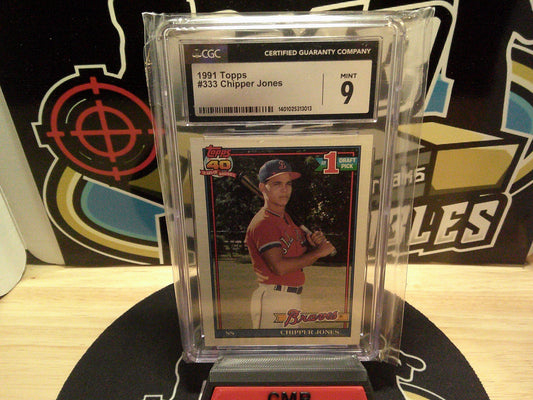 1991 Topps #333 Chipper Jones CGC 9