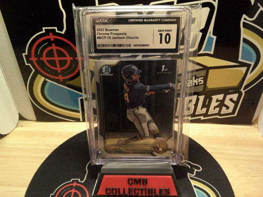 2022 Bowman Chrome Prospects #BCP-79 Jackson Chourio CGC 10