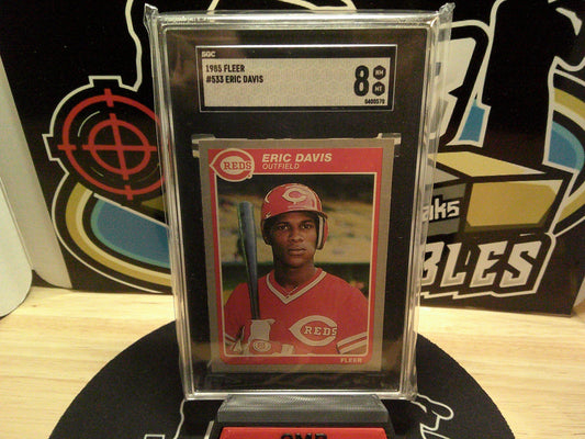 1985 Fleer #533 Eric Davis SGC 8