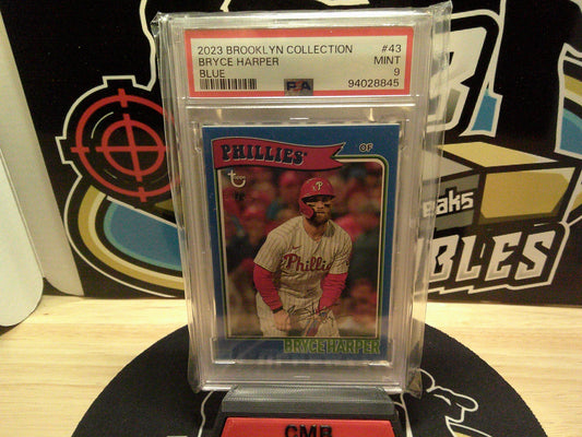 2023 Brooklyn Collection Bryce Harper 24/40 Blue #43 PSA 9