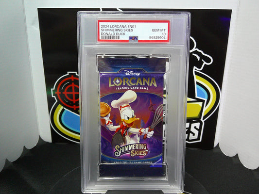 2024 Lorcana EN01 Shimmering Skies Booster Packs Set of 3 PSA 9/10