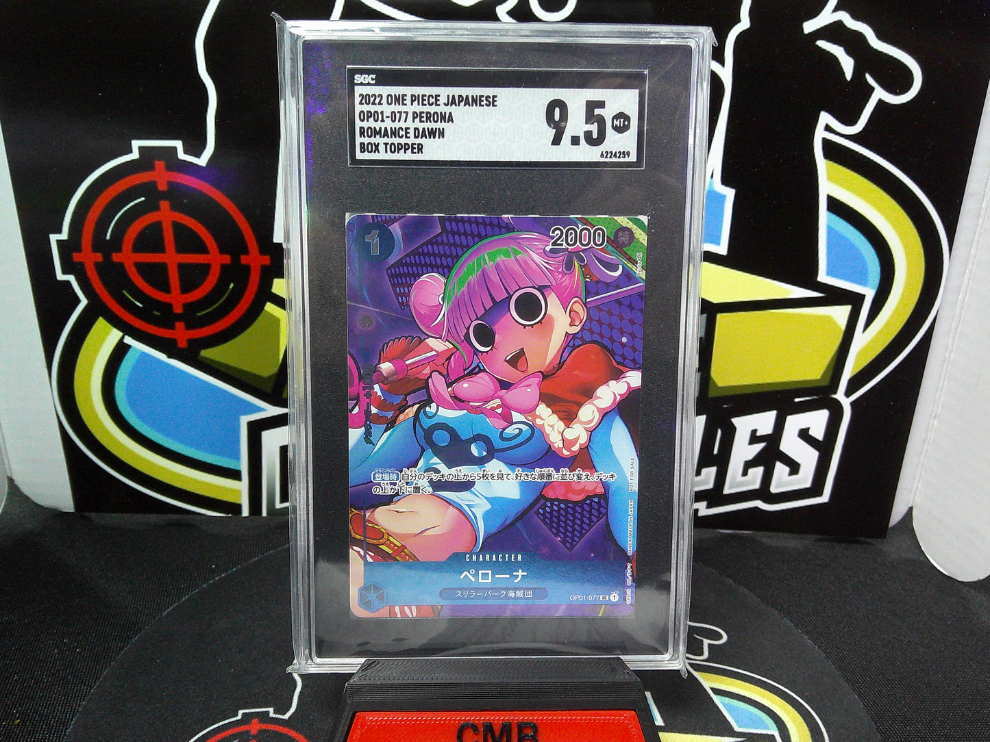 2022 OP Japanese OP01-077 Perona Romance Dawn Box Topper SGC 9.5