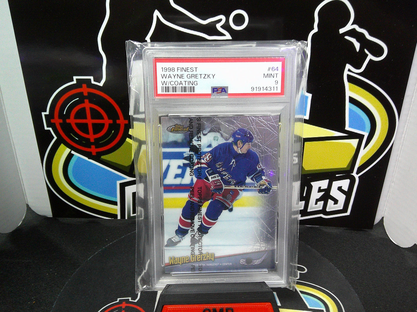 1998 Finest Wayne Gretzky W/Coating #64 PSA 9