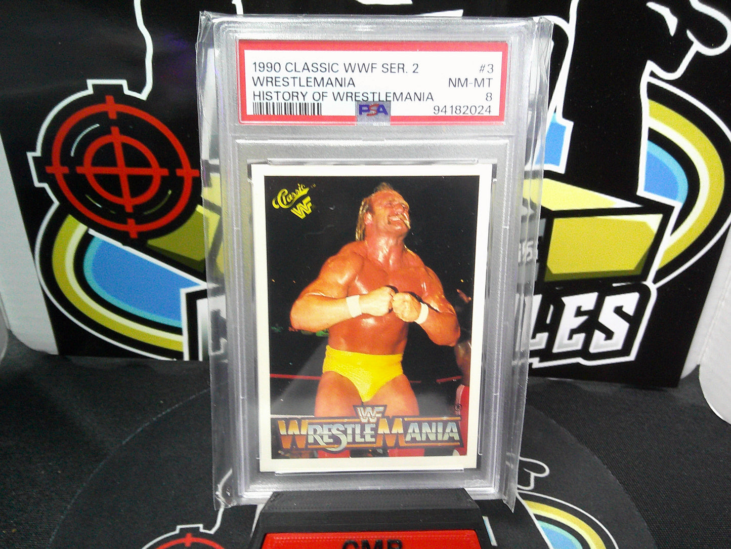 1990 Classic WWF Ser. 2 Wrestlemania History of Wrestlemania #3 PSA 8