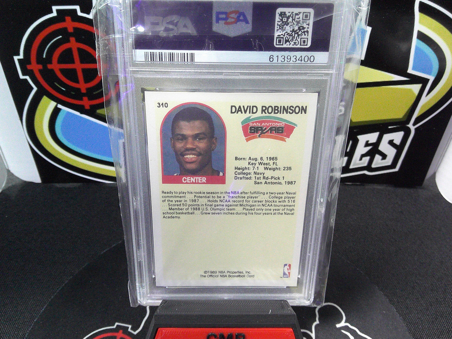 1989 Hoops David Robinson #310 PSA 9