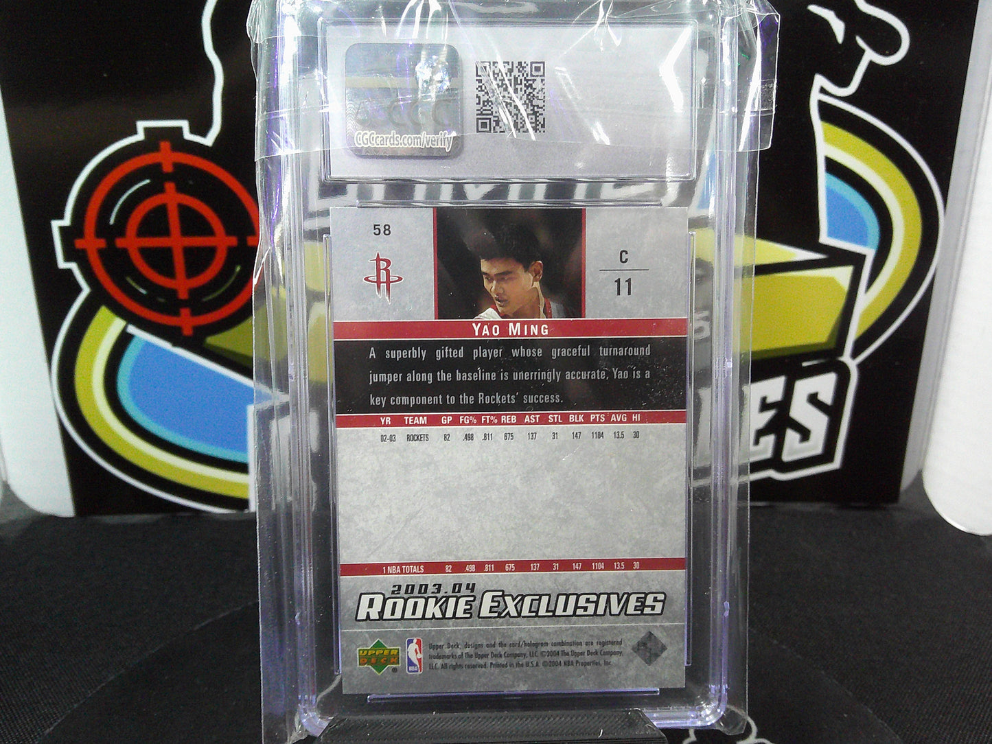 2003-04 Upper Deck Rookie Exclusives #58 Yao Ming CGC 8.5