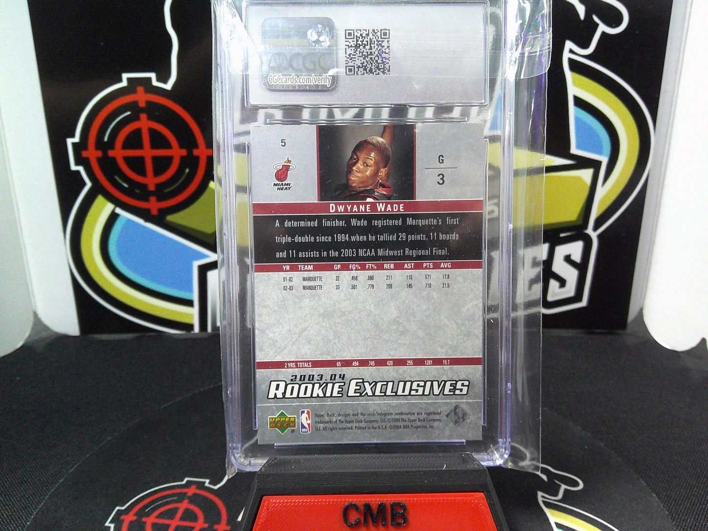 2003-04 Upper Deck Rookie Exclusives #5 Dwayne Wade CGC 9.5