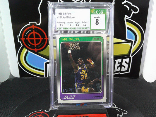 1988-89 Fleer #114 Karl Malone CSG 8