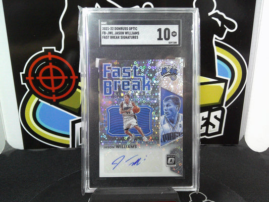 2021-22 Donruss Optic FB-JWL Jason Williams Fast Break Signatures SGC 10