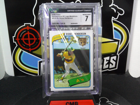 2020 Topps Retrospective RC Logo Medallions #RCR-RH Rickey Henderson CGC 7