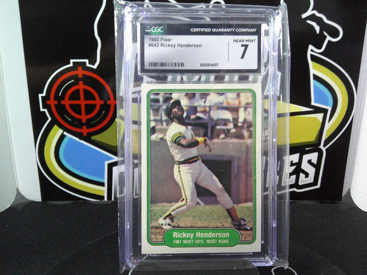 1982 Fleer #643 Rickey Henderson CGC 7