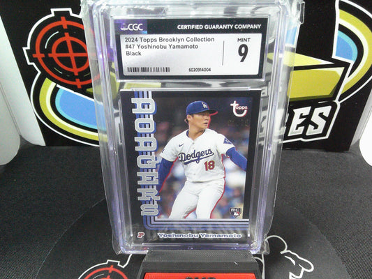 2024 Topps Brooklyn Collection #47 62/75 Yoshinobu Yamamoto Black CGC 9