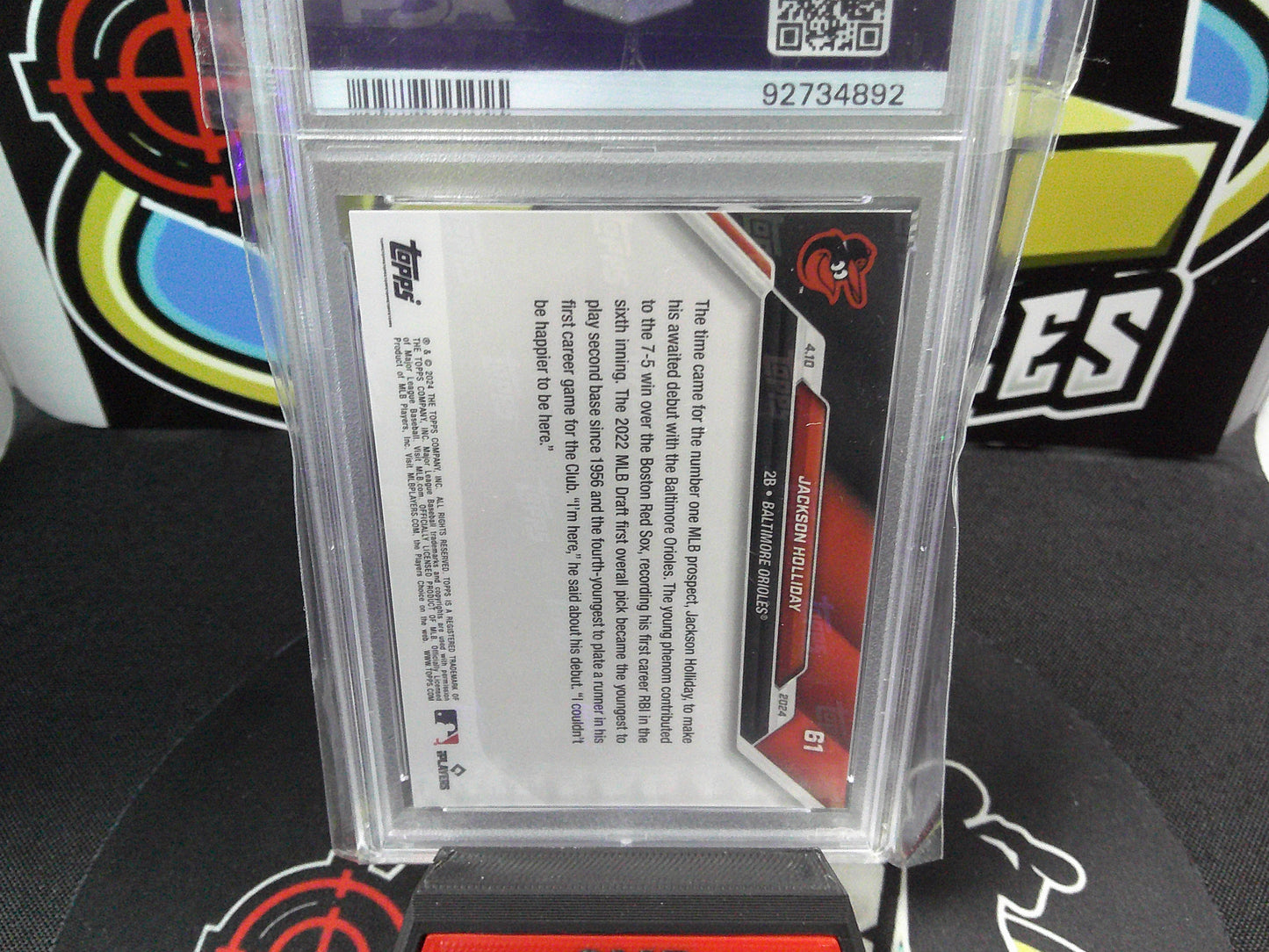 2024 Topps Now Jackson Holliday #61 PSA 10