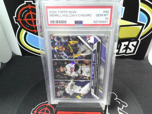 2024 Topps Now Merril/Holliday/Chourio #62 PSA 10
