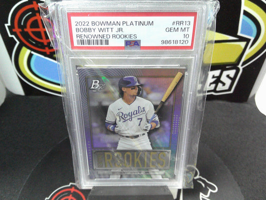 2022 Bowman Platinum Bobby Witt Jr. Renowned Rookies #RR13 PSA 10