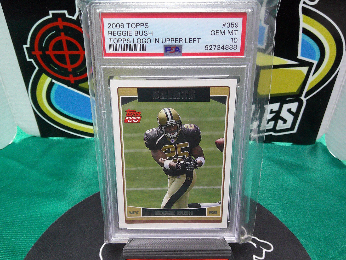 2006 Topps Reggie Bush Topps Logo in Upper Left #359 PSA 10
