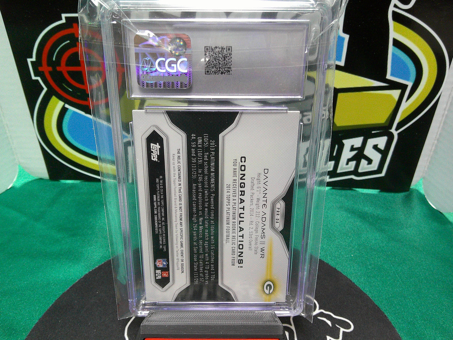 2014 Topps Platinum Rookie Relics #PRR-DA Davante Adams CGC 8.5