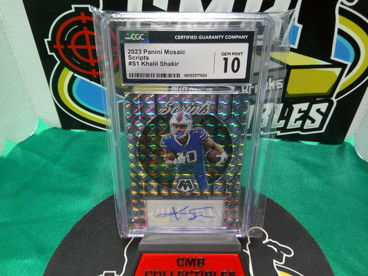 2023 Panini Mosaic Scripts #S1 Khalil Shakir CGC 10/10