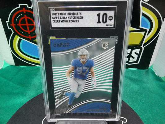 2022 Panini Chronicles CVR-3 Aiden Hutchinson Clear Vision Rookies SGC 10