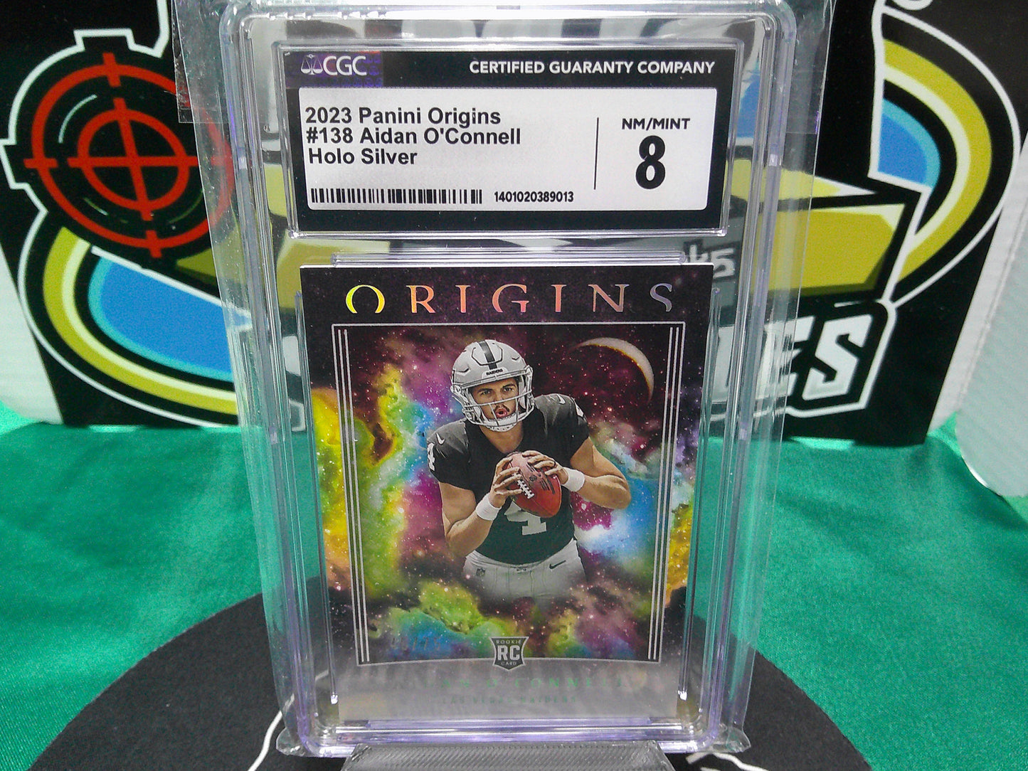 2023 Panini Origins #138 Aidan O'Connell Holo Silver 45/75 CGC 8