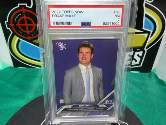 2024 Topps Now Drake Maye #D3 PSA 7