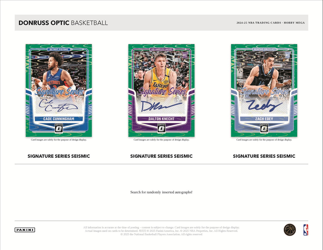 2024-2025 Donruss Optic NBA Hobby Mega Box. New.