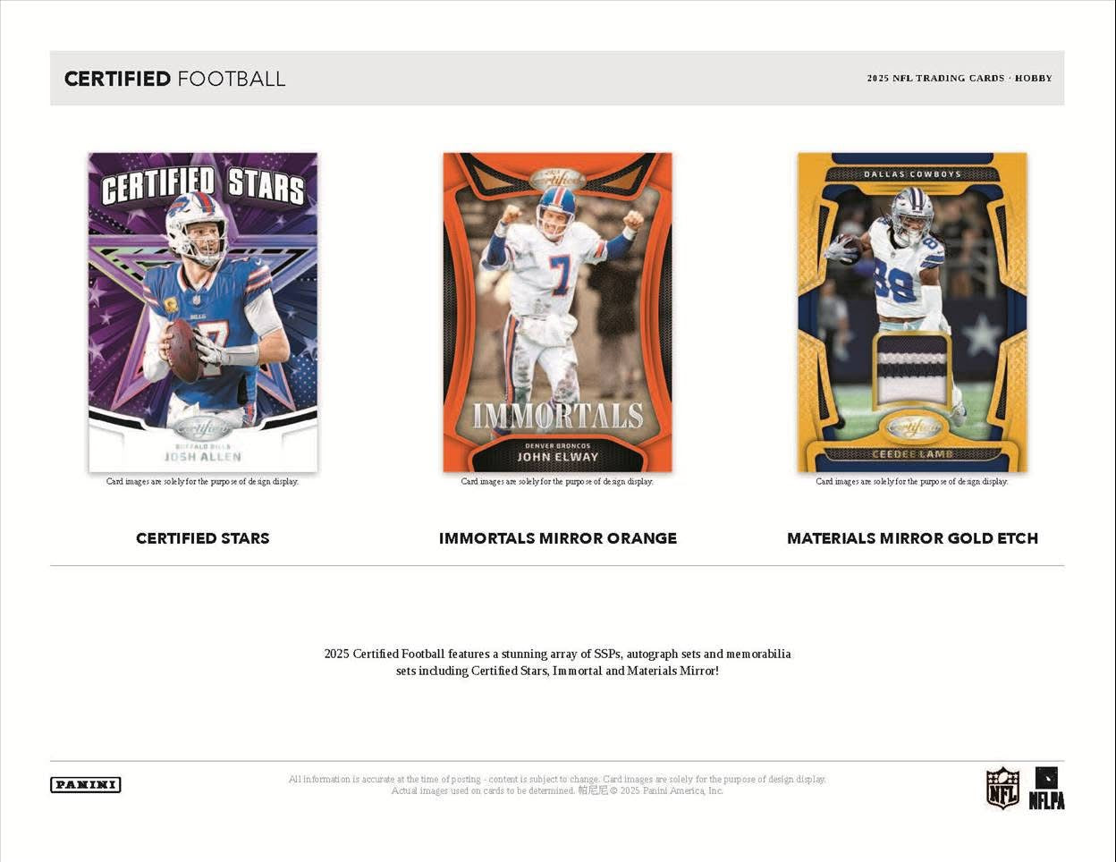 2025 Panini Certified NFL Hobby Box