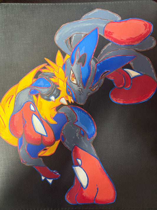 Lucario Hand Painted Top Loader Album. New.