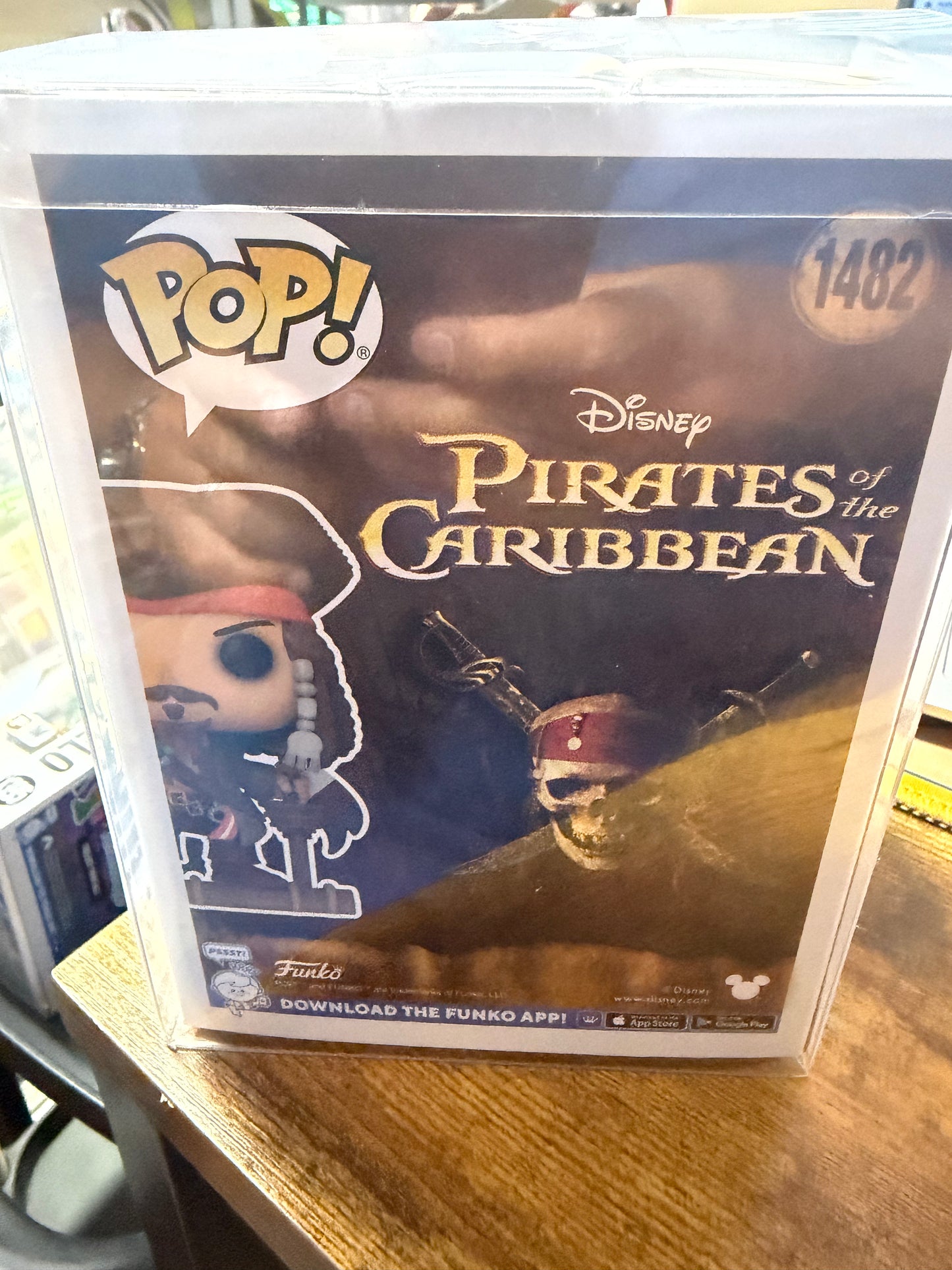 Funko Pop Jack Sparrow #1482 Pirates of the Carribbean AUTOGRAPHED by Johnny Depp. PSA.