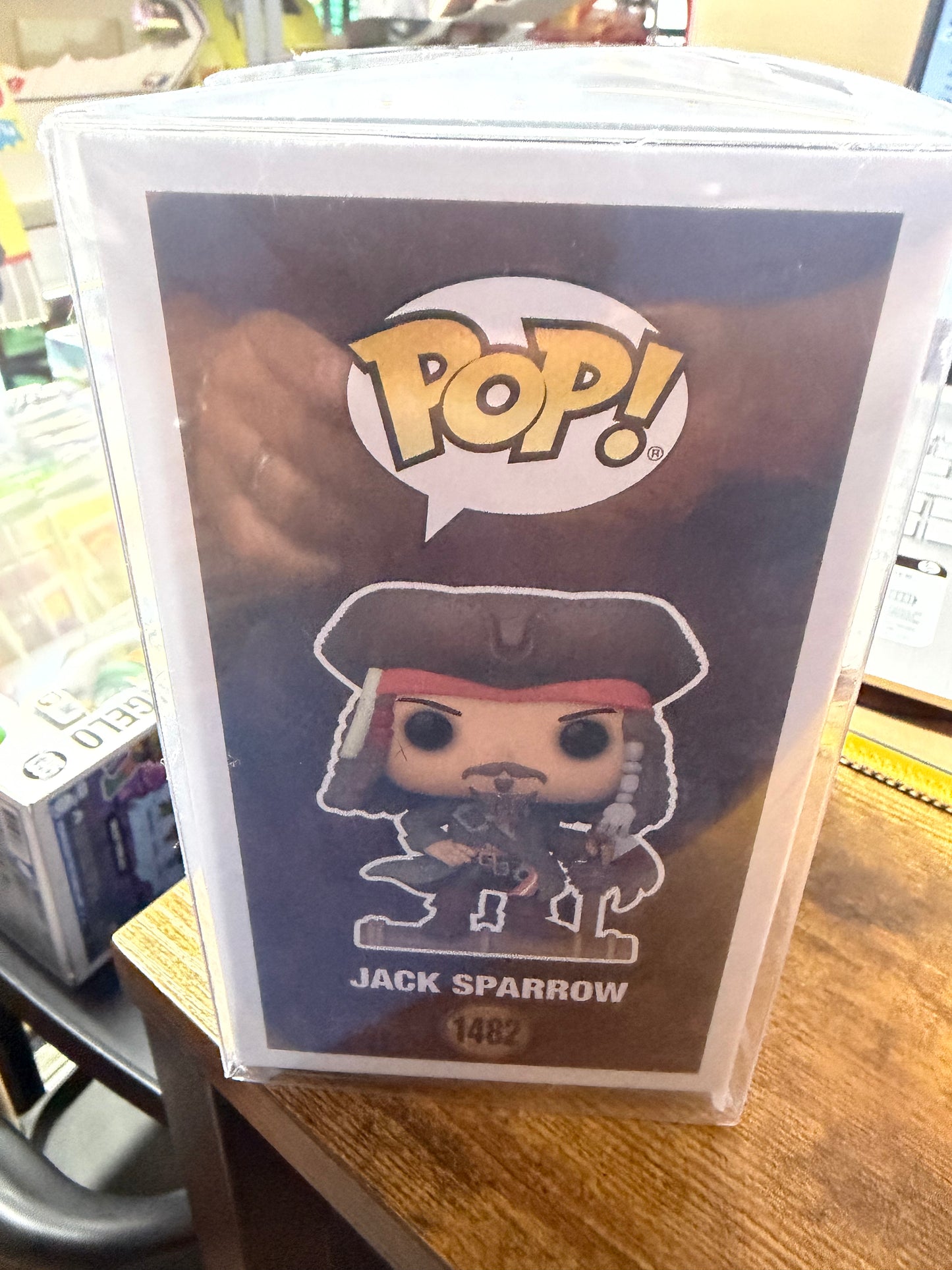 Funko Pop Jack Sparrow #1482 Pirates of the Carribbean AUTOGRAPHED by Johnny Depp. PSA.